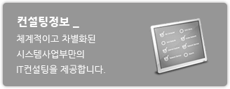 컨설팅정보 - 체계적이고 차별화된 IT컨설팅을 제공합니다.